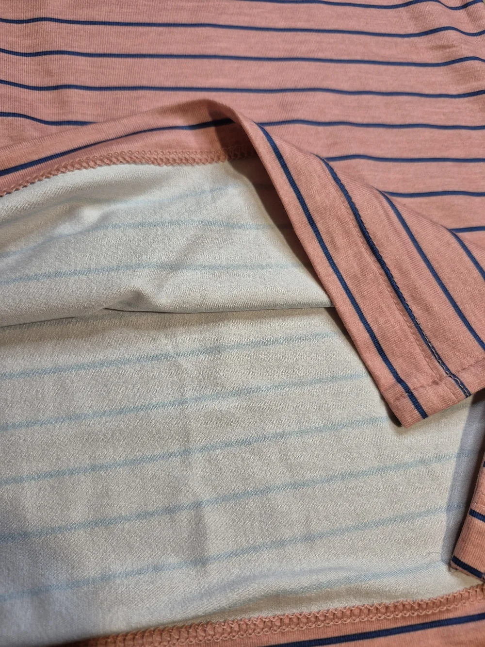 J. Crew Pink Performance Polo with Navy Stripes 4344/6